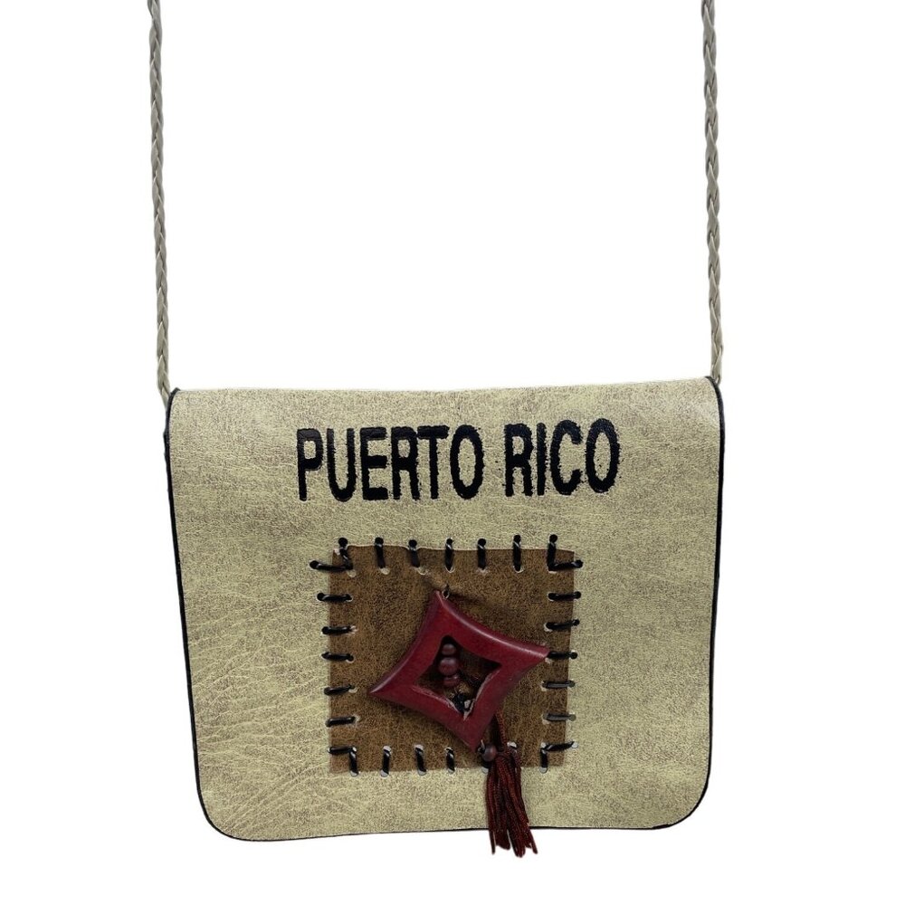 Unbranded Women’s Grey Puerto Rico Crossbody Bag with Diamond-Shaped Accents SzS